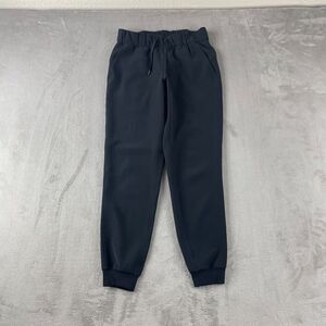 Lululemon On The Fly Jogger‎ Women 4 Black Drawcord Pockets Gym Travel Pants